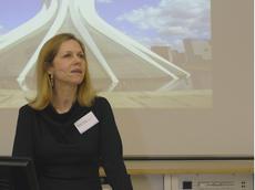 Keynote speaker, Martha Thorne, speaking on the Pritzker Prize, the 'Nobel of Architecture'.